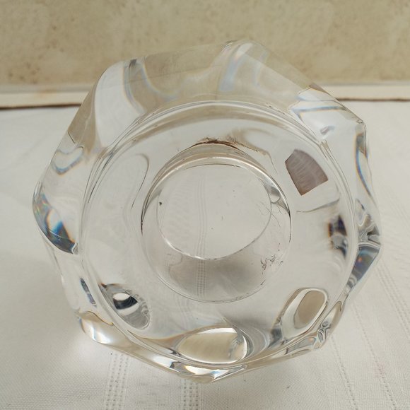 Orrefors Sweden Crystal Candle Holder, Olle Alberius Design 4570/61 HEAVY - Picture 5 of 6